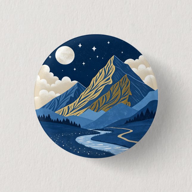 Mountain Moon Light Button (Front)
