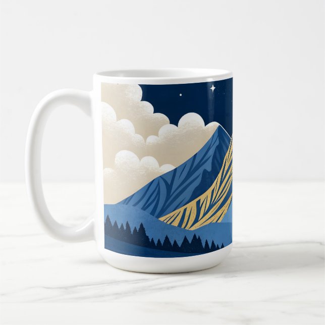 Mountain Moon Light Coffee Mug (Left)