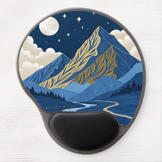 Mountain Moon Light Gel Mouse Pad (Front)