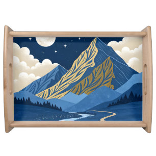 Mountain Moon Light Serving Tray