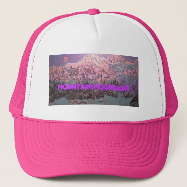 mountain moonlight trucker hat (Front)