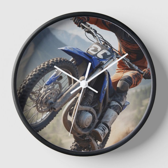 Mountain Motocross Racing Clock (Front)