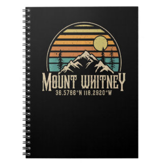 Mountain Mt Whitney California Hiking Camping Moun Notebook