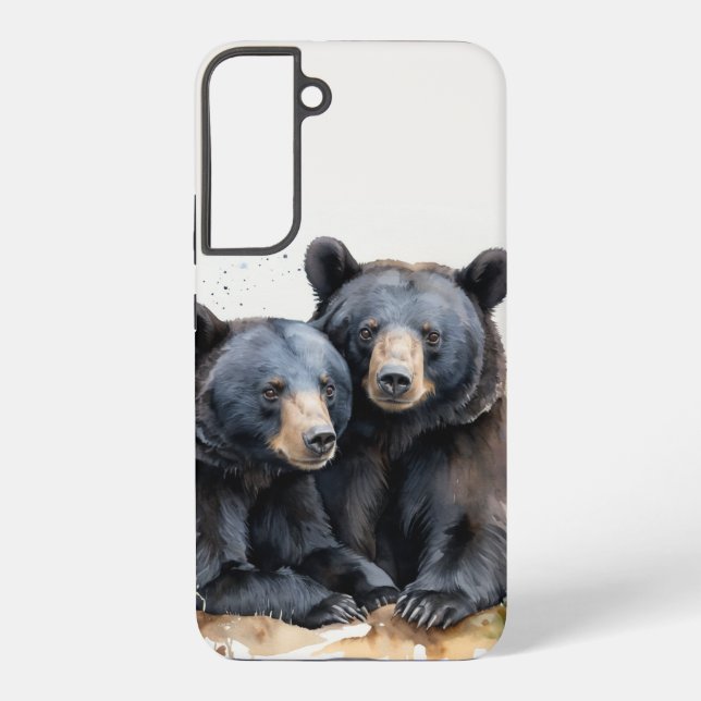 Mountain Nature Wilderness Mountains Black Bears Samsung Galaxy Case (Back)