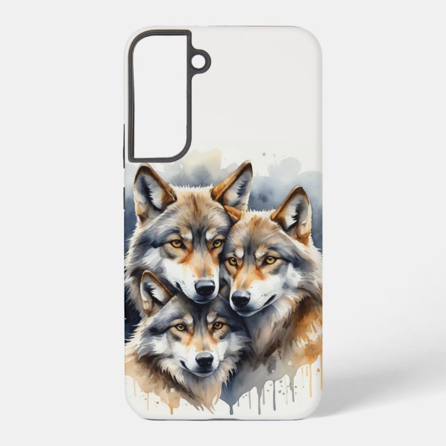 Mountain Nature Wilderness Mountains Wolf Family Samsung Galaxy Case (Back)