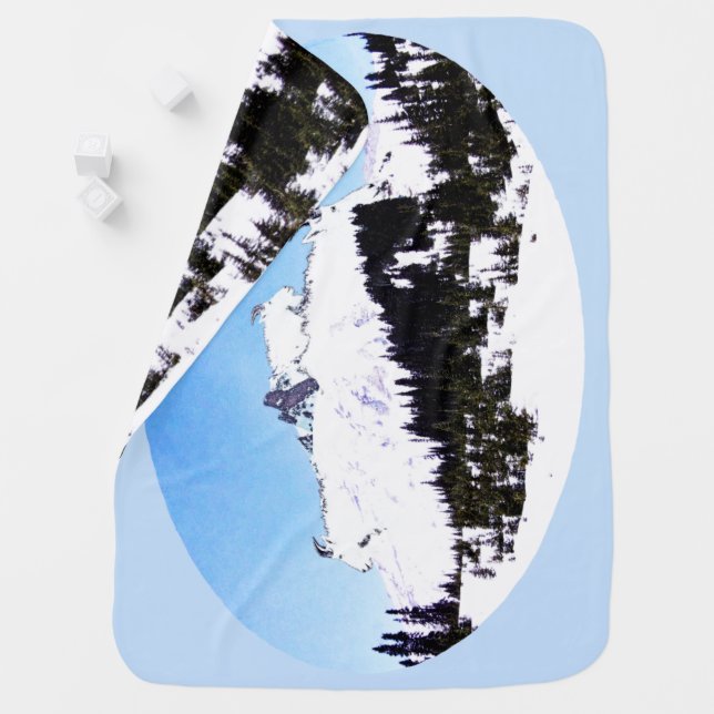 Mountain of Goats Baby Blanket (In Situ)