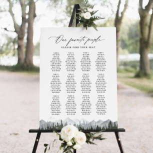 Mountain Our Favorite People Seating Chart Foam Board