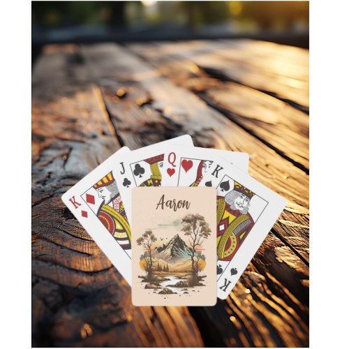 Mountain Outdoor Adventure Poker Cards