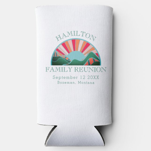 Mountain Outdoor Family Reunion Seltzer Can Cooler (Front)