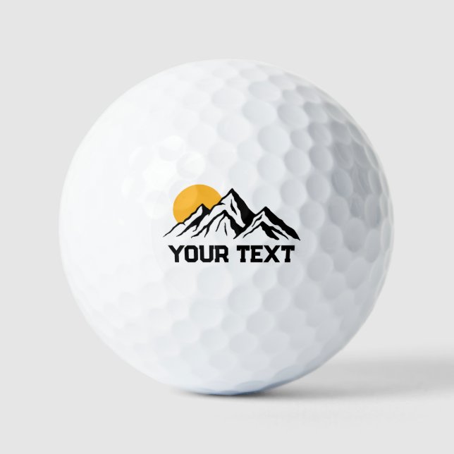 Mountain Painting Wilderness Custom Golf Balls (Front)