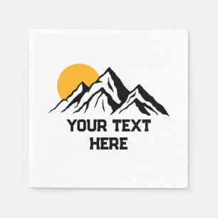 Mountain Painting Wilderness Custom Napkins