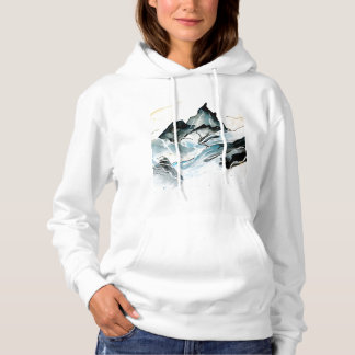 Mountain painting Women's hoodie