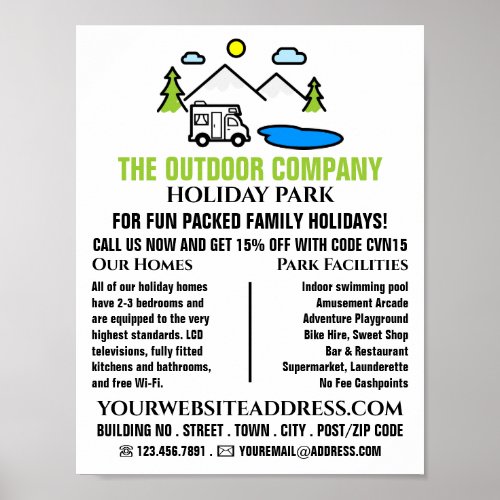 Mountain Park Holiday Park Advertising Poster