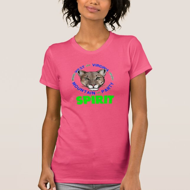 "Mountain Party Spirit" women's tee (Front)