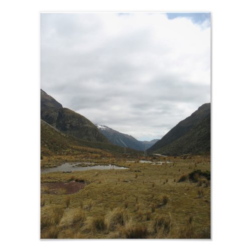 Mountain pass Transalpine train trip New Zealand Photo Print