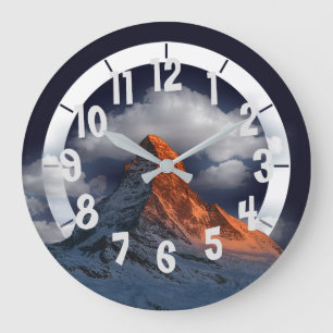Mountain Peak Large Clock