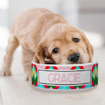 Mountain Peaks Design With Pet Name<br><div class="desc">Elevate your pet's dining experience with our trendy multicolored mountain peak design dog bowl.</div>