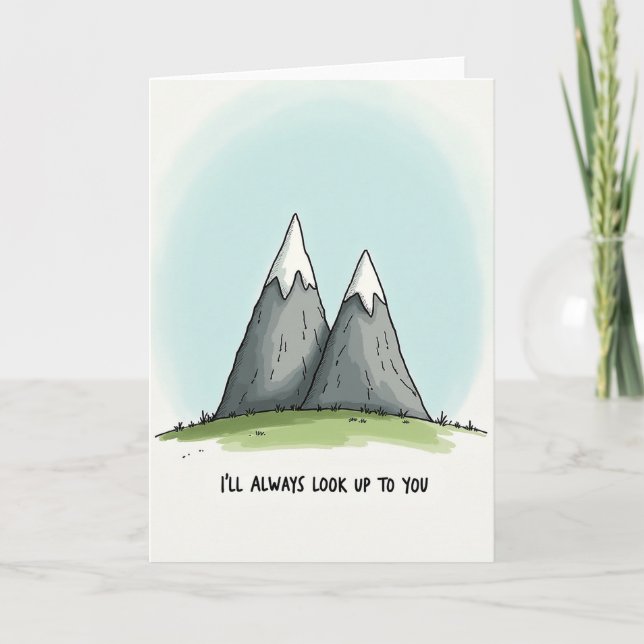 Mountain Peaks Fathers Day Card (Front)