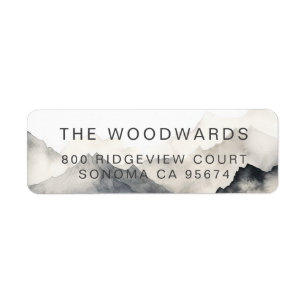 Mountain Peaks Return Address Label