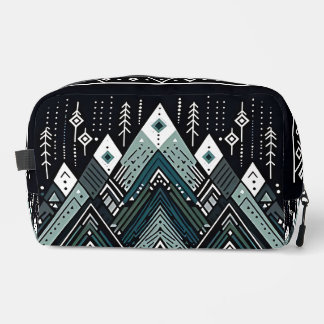 Mountain Peaks Tribal Geometric Dopp Kit