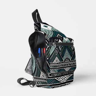 Mountain Peaks Tribal Geometric  Sling Bag