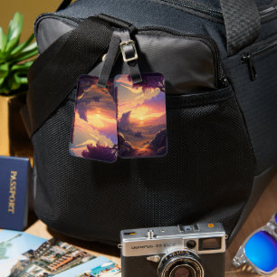 Mountain Photo Sunset Nature Travel Accessories Luggage Tag