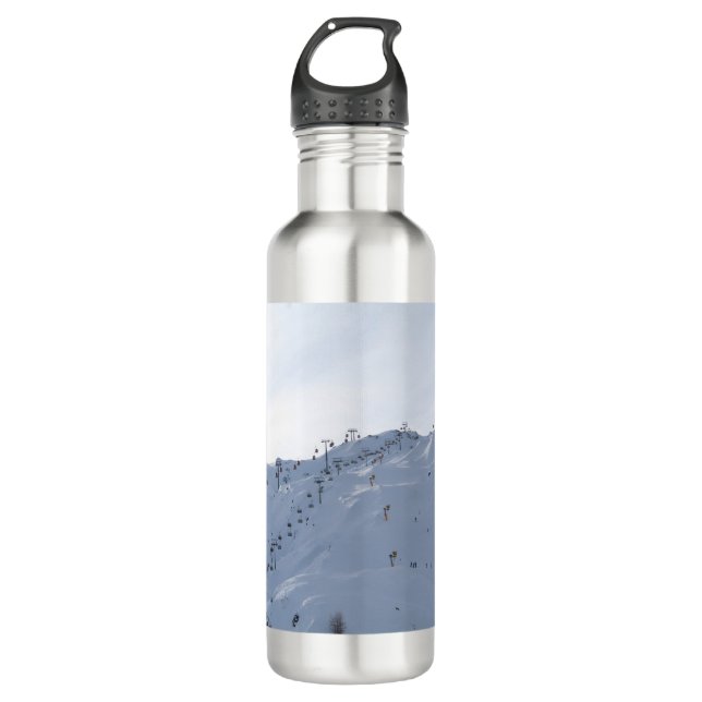 Mountain Picture In The Alps Stainless Steel Water Bottle (Front)