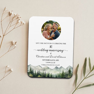 Mountain Pine 30 Wedding Anniversary Save the Date Magnet