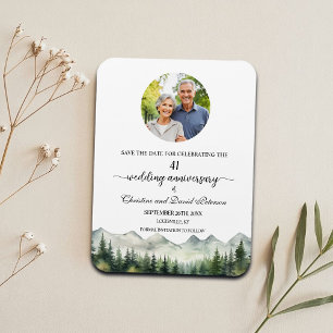 Mountain Pine 41 Wedding Anniversary Save the Date Magnet