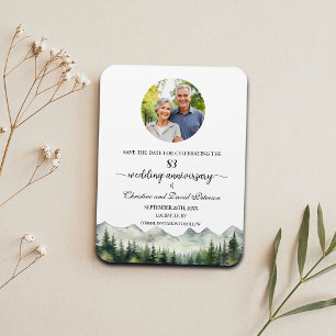 Mountain Pine 83 Wedding Anniversary Save the Date Magnet