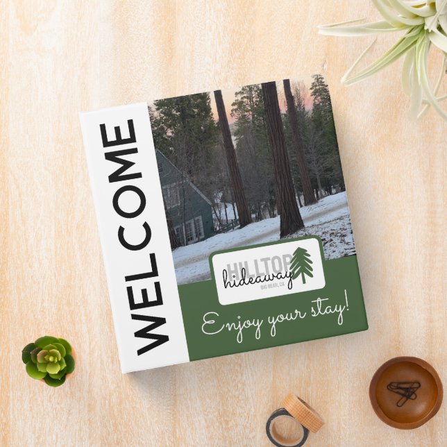 Mountain Pine Cabin Vacation Rental Welcome Binder (In Situ)