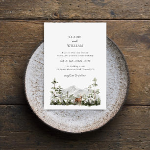 Mountain Pine Forest Wedding Invitation