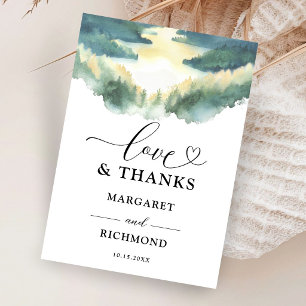 Mountain Pine Tree Boho Rustic Thank You Cards