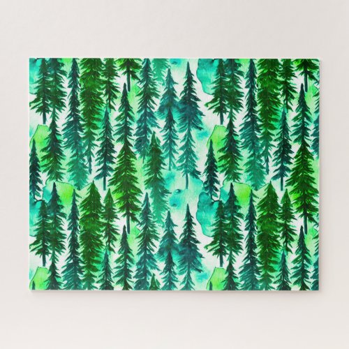 Mountain Pine Tree Forest  Jigsaw Puzzle