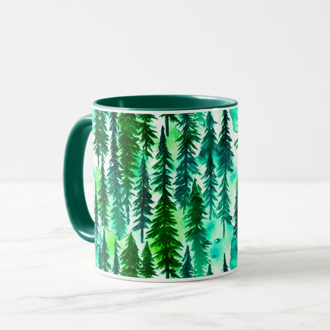Mountain Pine Tree Forest  Mug (Front Left)