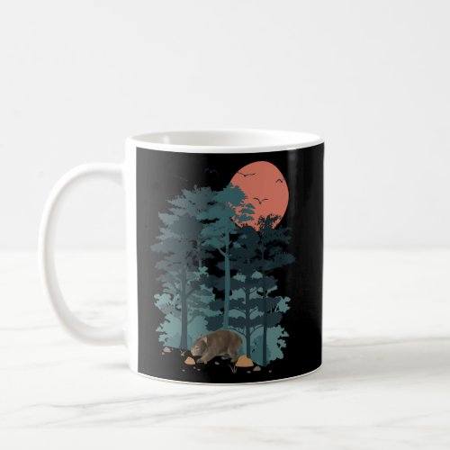 Mountain Pine Tree Sky Birds Are Flying Wild Mamma Coffee Mug