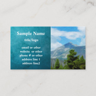 mountain pine trees Colorado nature art custom Business Card