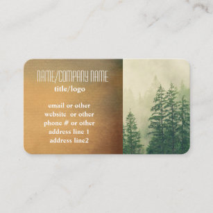 mountain pine trees custom business card photo art