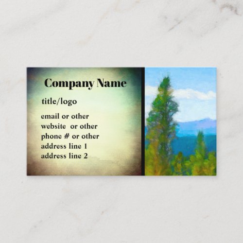 mountain pine trees nature art artistic  business card