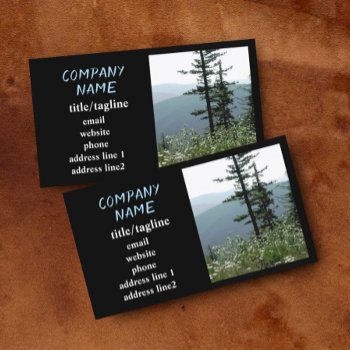 Mountain Pine Trees Nature Landscape Photography Business Card by annpowellart at Zazzle