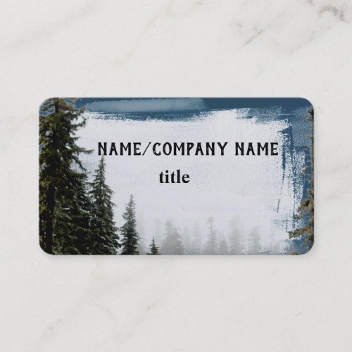 mountain pine trees nature photo art  business card