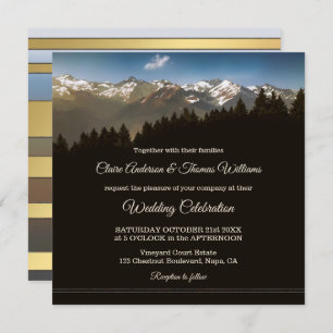 Mountain Pine Trees Wedding Invitation