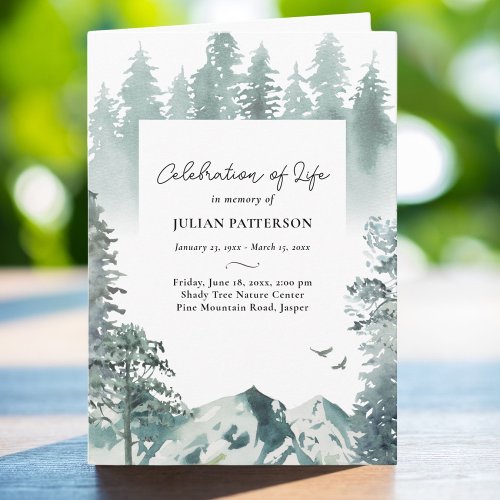 Mountain Pines Photo Celebration of Life Funeral Program