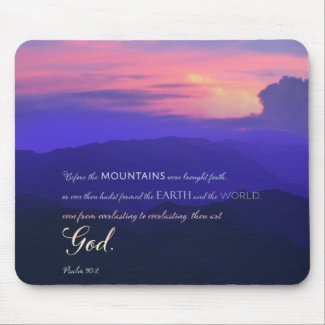 Mountain Pink Sunset Christian Mousepad