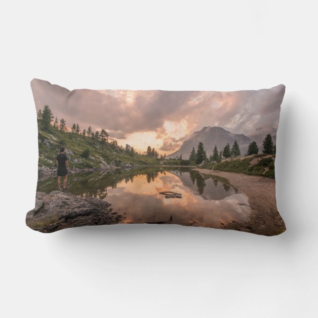 Mountain Pond throw pillows (Front)