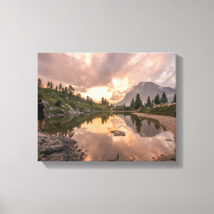 Mountain Pond wrapped canvas Print