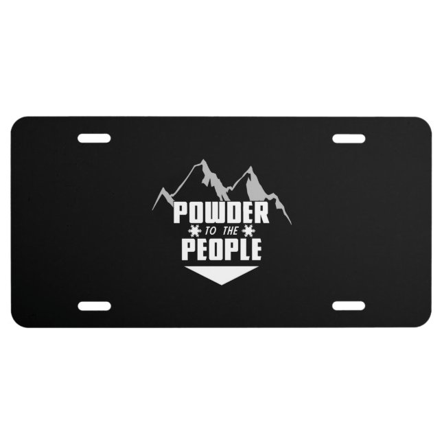 Mountain Powder License Plate (Front)
