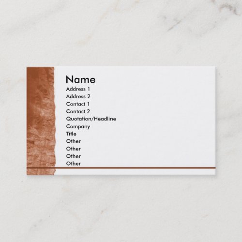 Mountain Profile Card Business Card