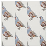 Mountain quail bird cartoon illustration fabric