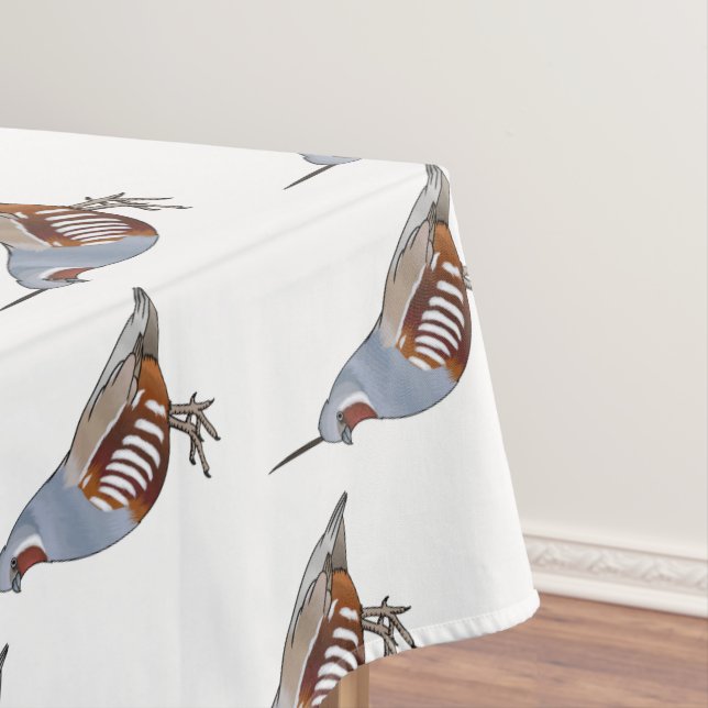 Mountain quail bird cartoon illustration   tablecloth (In Situ)